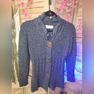 New Y2K Women's Blue Knit Cardgan | Sweater